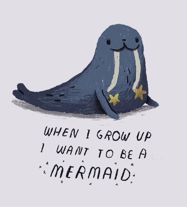 I Want To Be A Mermaid T-Shirts by Louis Roskosch - Pixel Empire