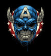Star Spangled Skull T-Shirts by Glitchy Gorilla - Pixel Empire