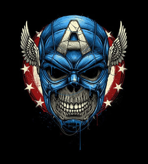 Star Spangled Skull T-Shirts by Glitchy Gorilla - Pixel Empire