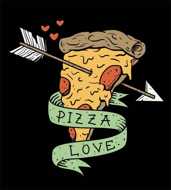 Pizza Love Hoodies by Vincent Trinidad - Pixel Empire