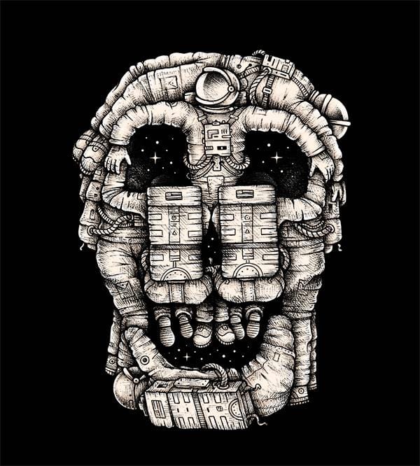 Voluptuous Death T-Shirts by Enkel Dika - Pixel Empire