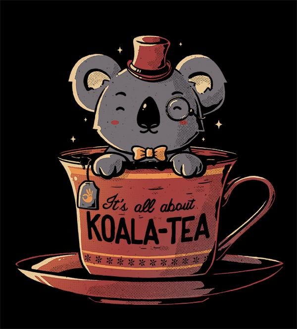 Koala Tea T-Shirts by Eduardo Ely - Pixel Empire