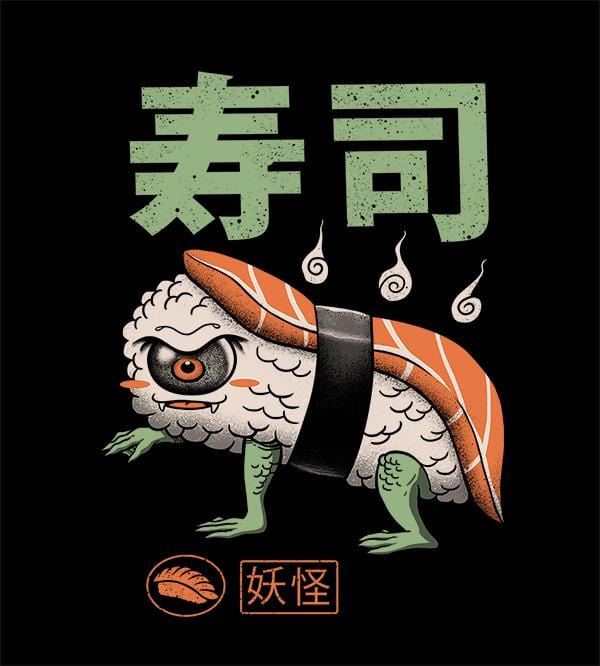 Yokai Sushi Hoodies by Vincent Trinidad - Pixel Empire