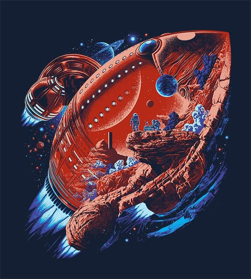 Rocket Planet T-Shirts by Javi Ramos - Pixel Empire