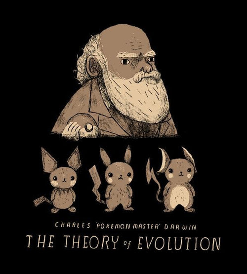 Darwin's Theory Of Poke Evolution T-Shirts by Louis Roskosch - Pixel Empire