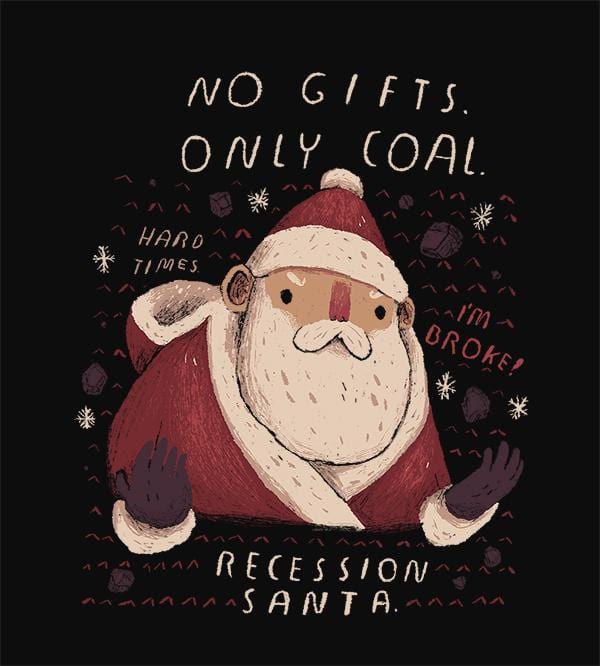 Recession Santa T-Shirts by Louis Roskosch - Pixel Empire