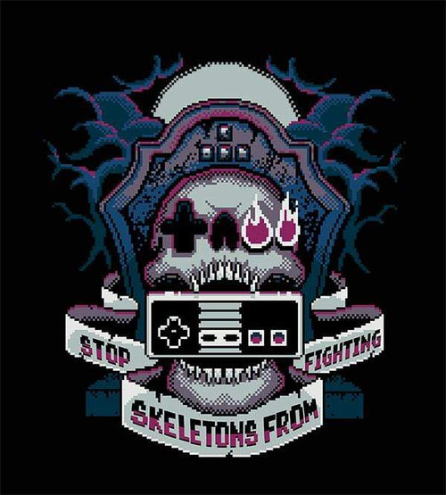 8-Bit SSFF T-Shirts by Stop Skeletons From Fighting - Pixel Empire