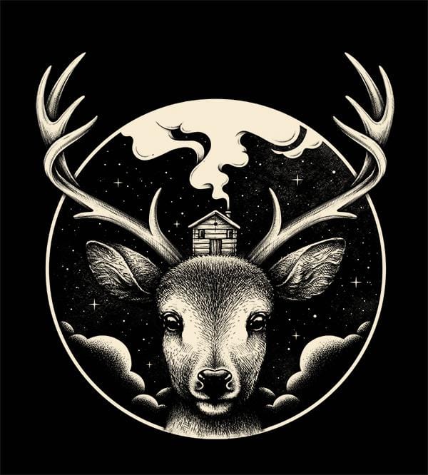 Deer Home T-Shirts by Enkel Dika - Pixel Empire