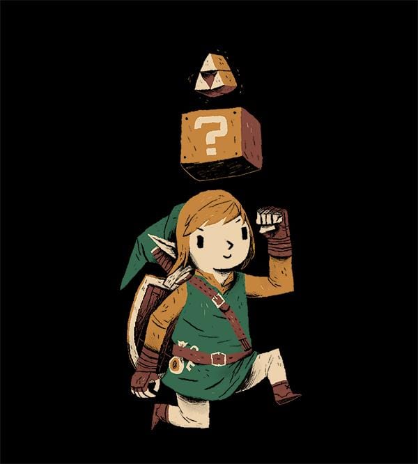 Triforce Power Up T-Shirts by Louis Roskosch - Pixel Empire