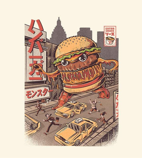 Burgerzilla Hoodies by Ilustrata - Pixel Empire