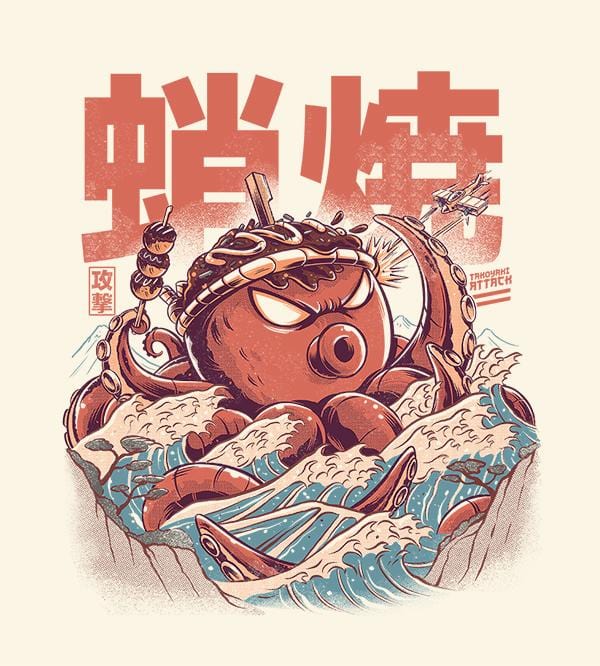 Takoyaki Attack Hoodies by Ilustrata - Pixel Empire