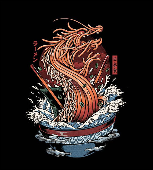 Dragon Ramen T-Shirts by Ilustrata - Pixel Empire