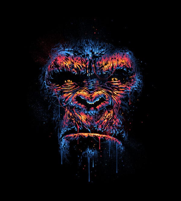 Colorful King Hoodies by Glitchy Gorilla - Pixel Empire