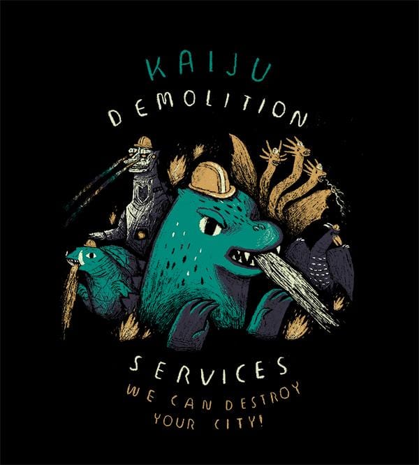Kaiju Demolition Hoodies by Louis Roskosch - Pixel Empire