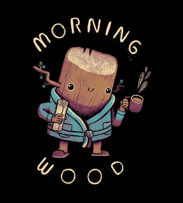 Morning Wood Hoodies by Louis Roskosch - Pixel Empire