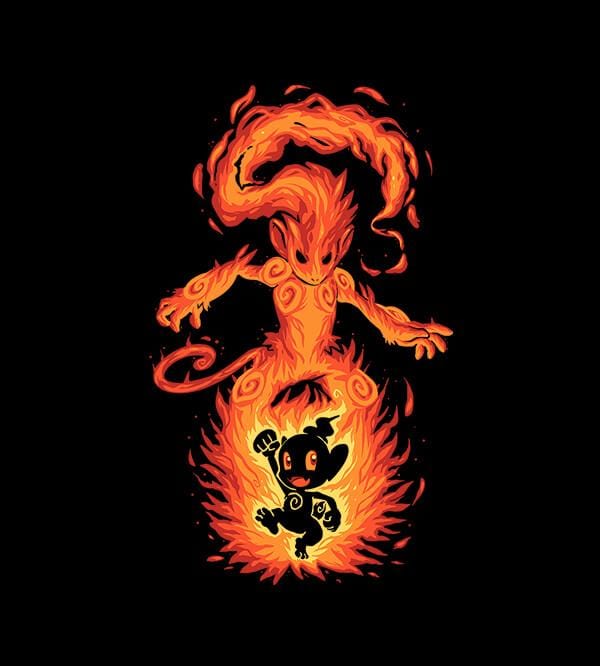 The Fire Ape Within T-Shirts by Techranova - Pixel Empire