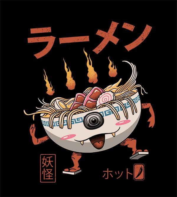 Yokai Ramen T-Shirts by Vincent Trinidad - Pixel Empire