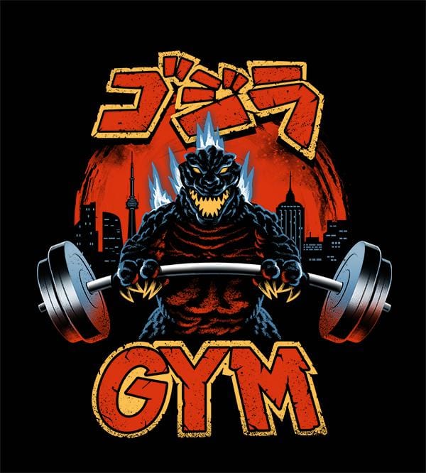 Zilla Gym T-Shirts by Vincent Trinidad - Pixel Empire