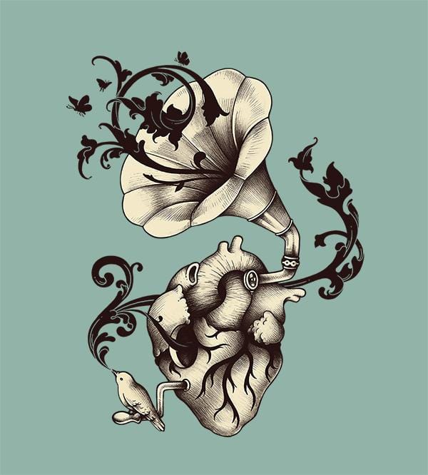 Listen To Your Heart T-Shirts by Enkel Dika - Pixel Empire