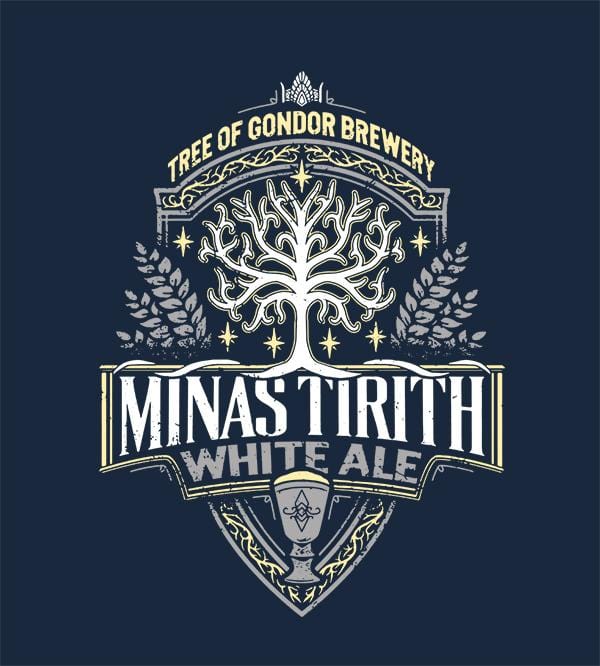 Minas Tirith White Ale Hoodies by Cory Freeman Design - Pixel Empire