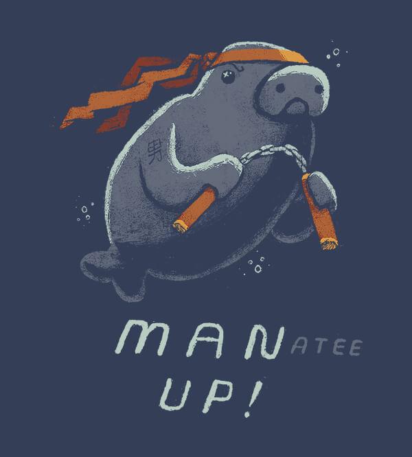 Manatee Up T-Shirts by Louis Roskosch - Pixel Empire