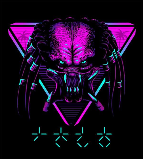 Retro Predator Hoodies by Alberto Cubatas - Pixel Empire