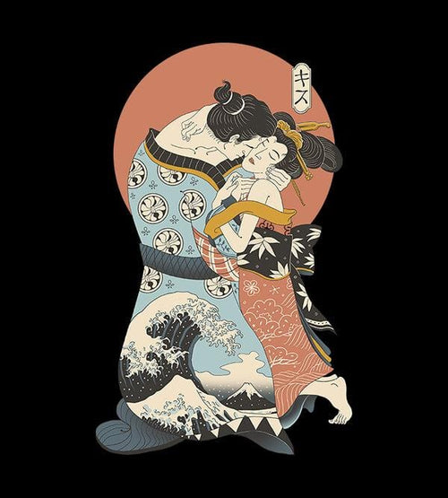 The Kiss Ukiyo-e Hoodies by Vincent Trinidad - Pixel Empire