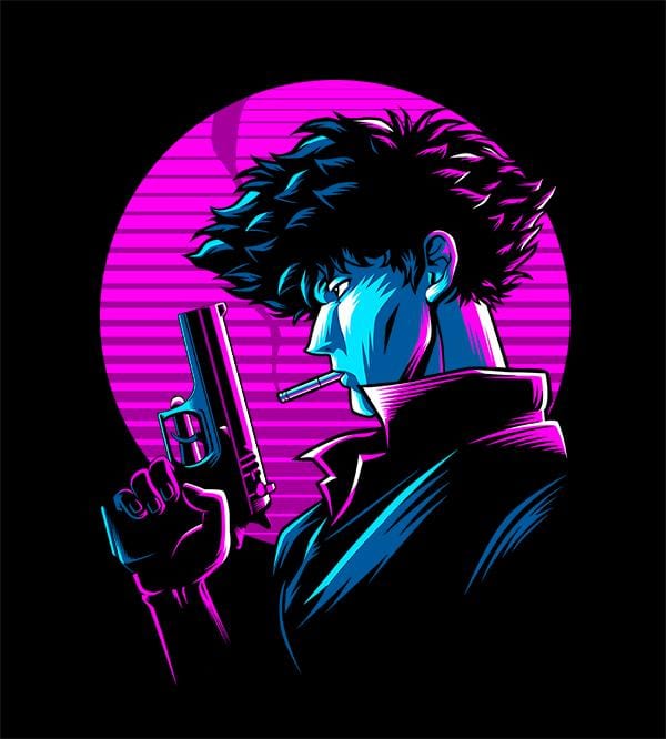 Retro Cowboy Hoodies by Alberto Cubatas - Pixel Empire