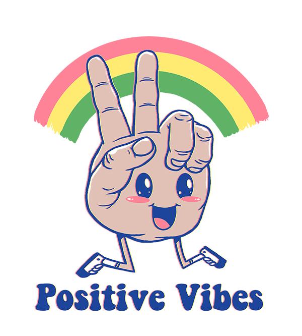 Positive Vibes T-Shirts by Vincent Trinidad - Pixel Empire