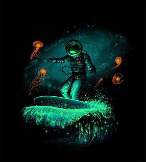 Space Surfer T-Shirts by Vincent Trinidad - Pixel Empire