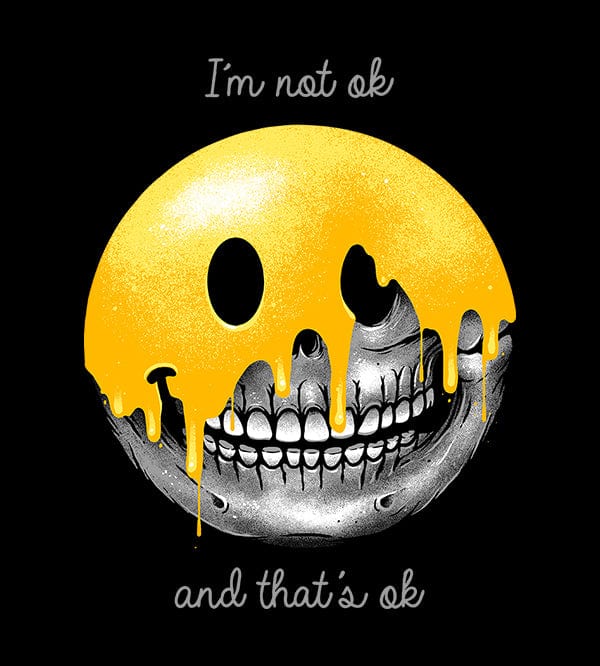 I’m Not Ok, And That’s Ok Hoodies by Glitchy Gorilla - Pixel Empire