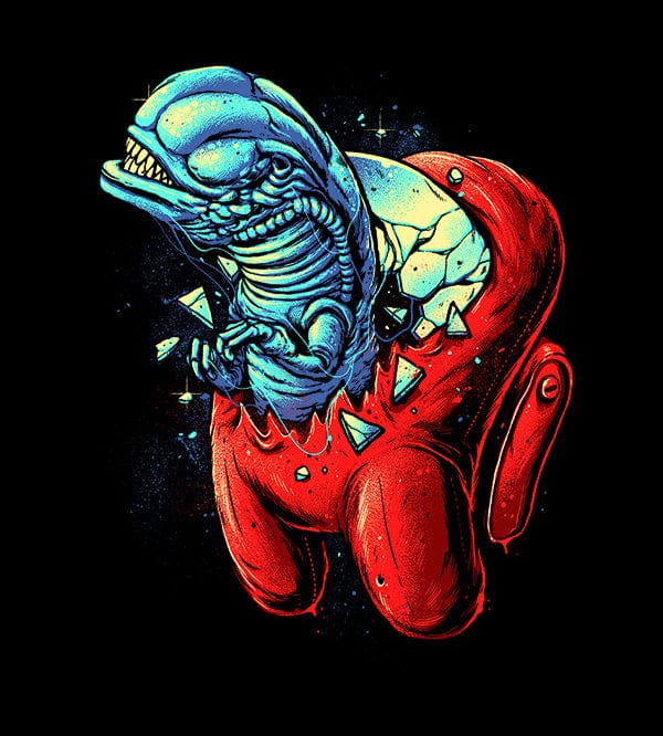 Bursting Impostor T-Shirts by Glitchy Gorilla - Pixel Empire