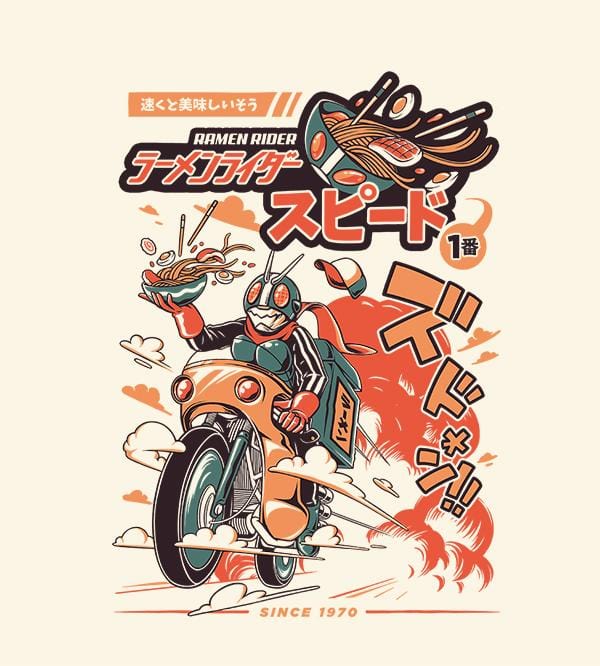 Ramen Riders T-Shirts by Ilustrata - Pixel Empire