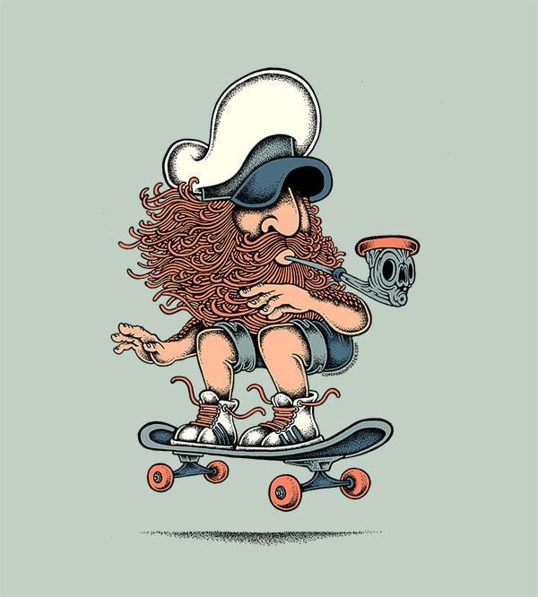 Skateboard T-Shirts by Copenhagen Poster - Pixel Empire