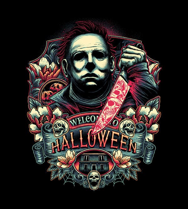 Welcome To Halloween T-Shirts by Glitchy Gorilla - Pixel Empire