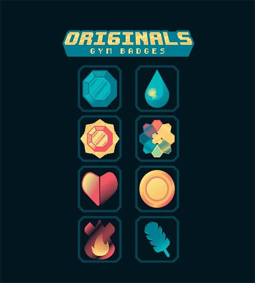 Original Gym Badges T-Shirts by Andre Fellipe - Pixel Empire