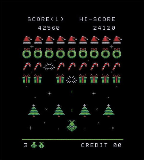 Christmas Invader T-Shirts by Typhoonic - Pixel Empire