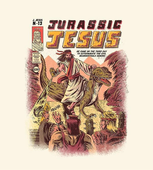 Jurassic Jesus T-Shirts by Ilustrata - Pixel Empire