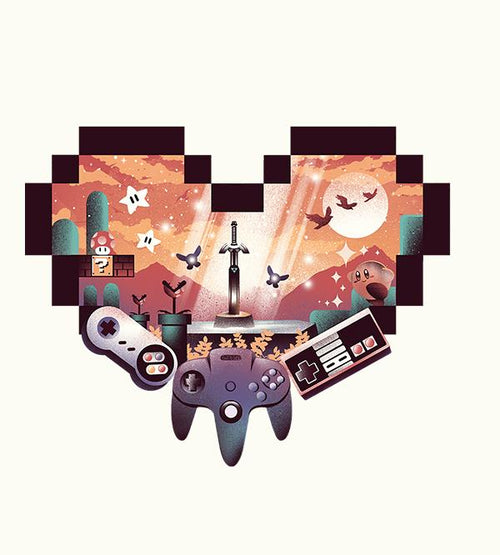 I Heart Games T-Shirts by Dan Elijah Fajardo - Pixel Empire