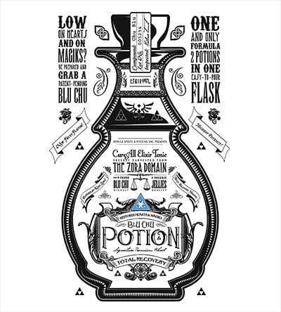 Blue Potion T-Shirts by Barrett Biggers - Pixel Empire