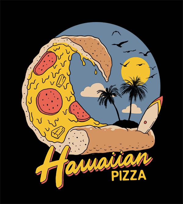 Hawaiian Pizza T-Shirts by Vincent Trinidad - Pixel Empire