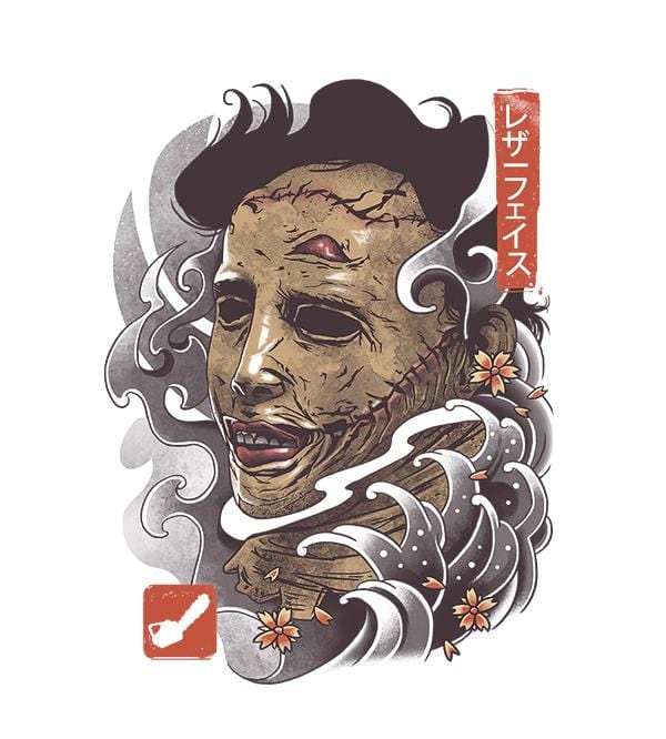 Oni Leather Mask Hoodies by Vincent Trinidad - Pixel Empire