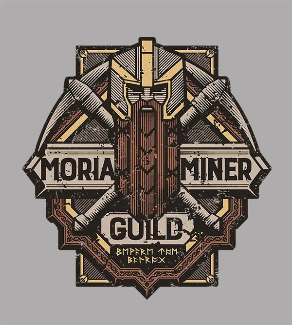 Moria Miner Guild T-Shirts by Cory Freeman Design - Pixel Empire