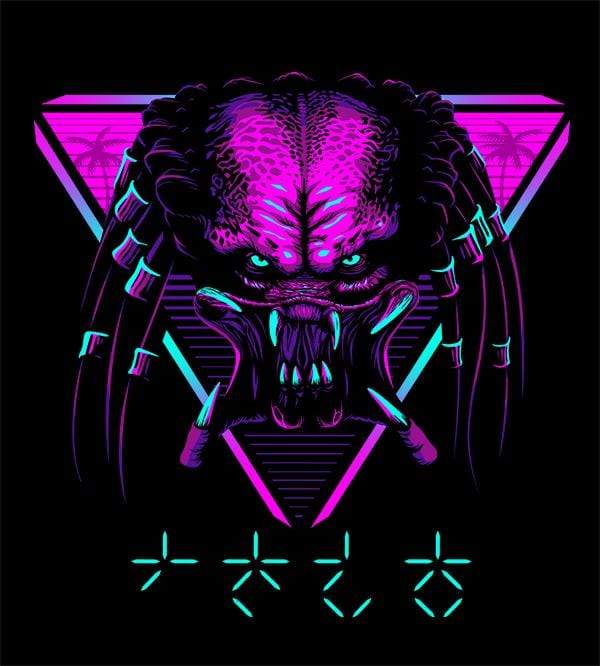 Retro Predator T-Shirts by Alberto Cubatas - Pixel Empire