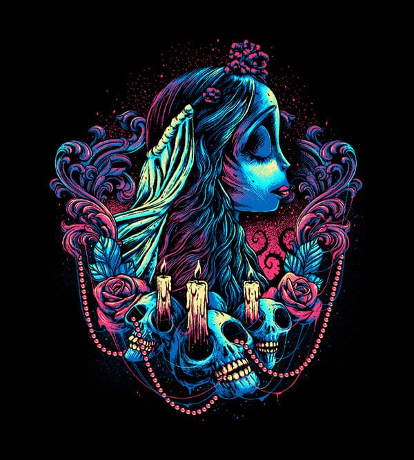 Colorful Bride T-Shirts by Glitchy Gorilla - Pixel Empire