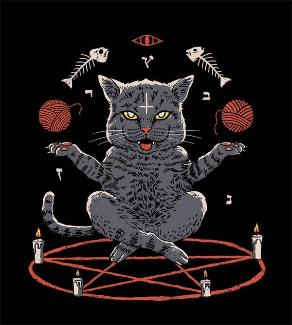 Devious Cat T-Shirts by Vincent Trinidad - Pixel Empire