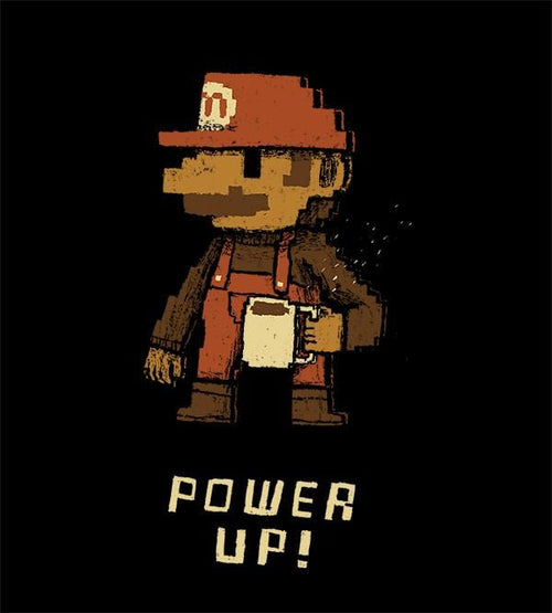 Coffee Power Up T-Shirts by Louis Roskosch - Pixel Empire
