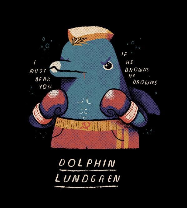 Dolphin Lundgren Hoodies by Louis Roskosch - Pixel Empire