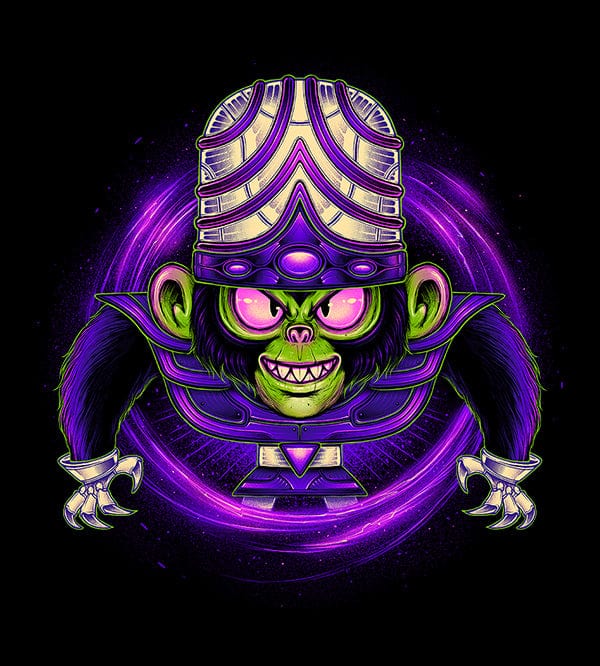 One Bad Monkey T-Shirts by Glitchy Gorilla - Pixel Empire