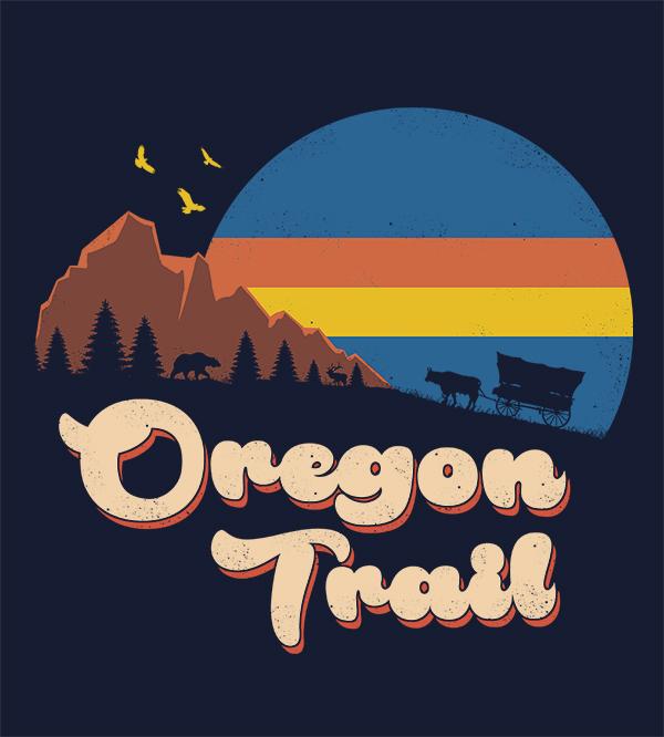 Retro Oregon Trail Hoodies by Vincent Trinidad - Pixel Empire